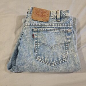 Vintage Levis 505 Jeans 36 x 30 Stonewash Straight Blue Denim Red Tag Batwing